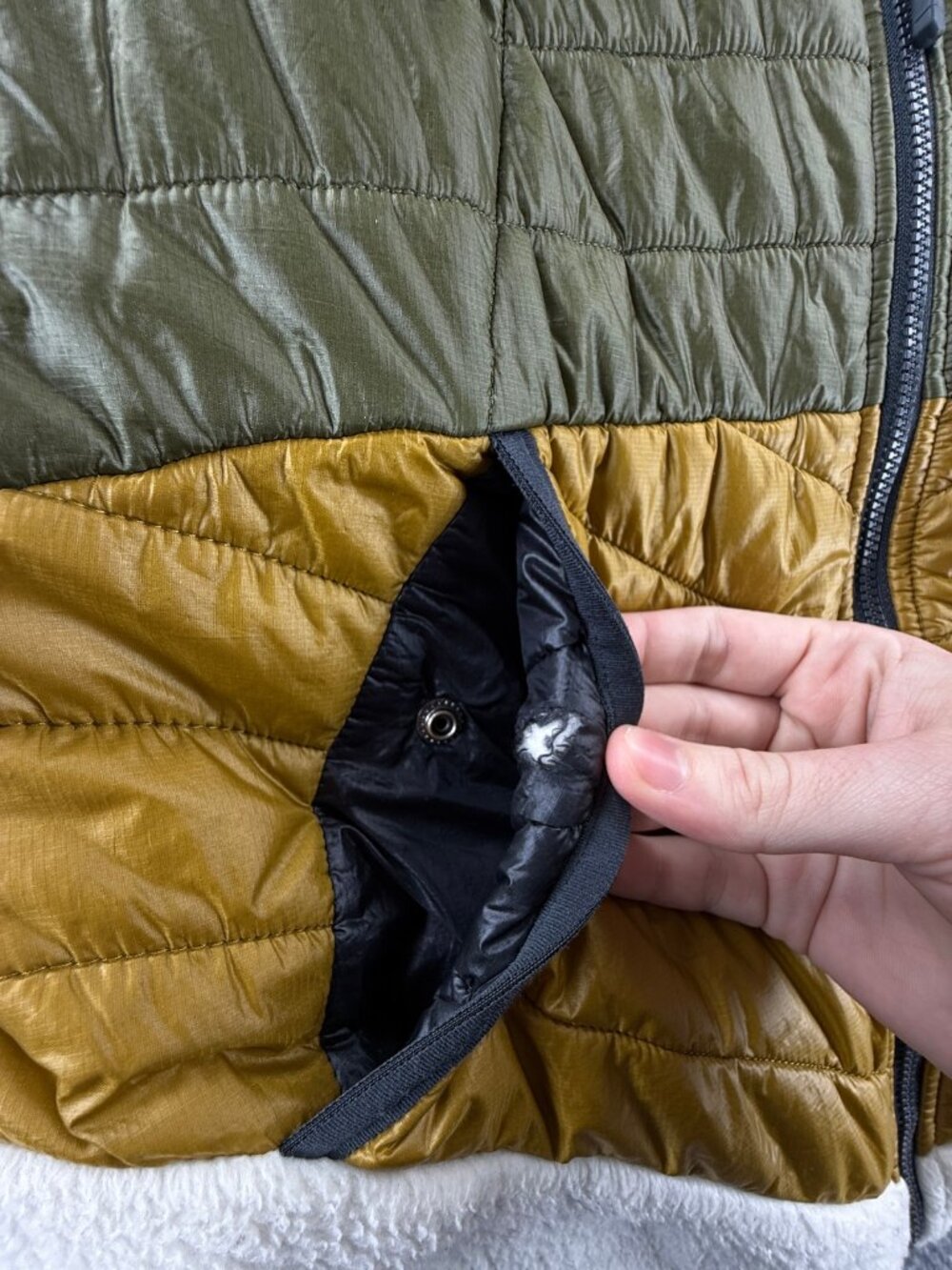 Mountain Hardwear Altius Green Small Nylon Puffer Fleece Jacket Womens Logo - Picture 15 of 16